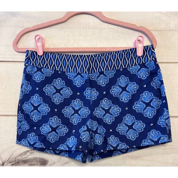 Vineyard Vines Shell Print Shorts Bimini Blue / White Size 2 #2H0082 - Picture 1 of 3
